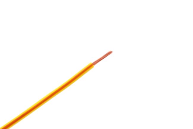 Enkel kärna 0,5 mm gul/brun