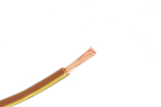 Enkel kärna 0,5 mm brun/gul