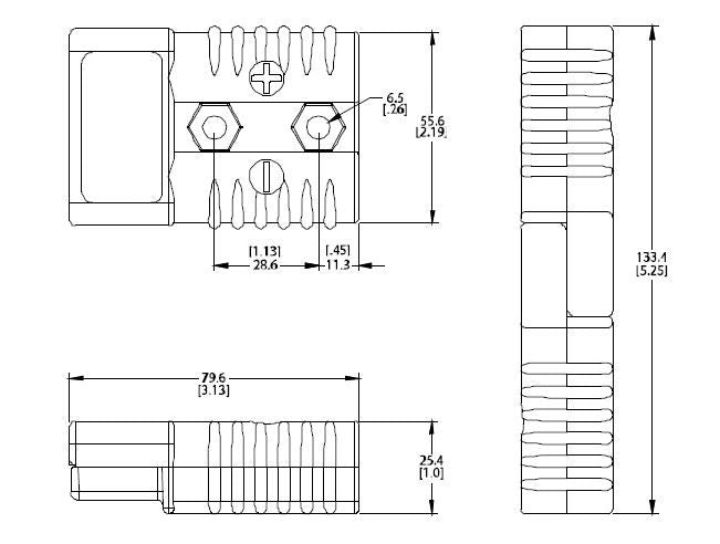 Kopplingsdon ALT 2P SB 175 A röd 50 mm² 1/0 AWG – 1