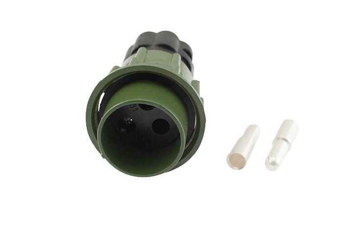 NATO-ringkontakt, 2-polig, M 50 mm², grön metall, 24 V – 1
