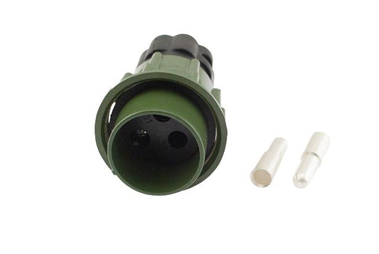 NATO-ringkontakt, 2-polig, M 50 mm², grön metall, 24 V – 1
