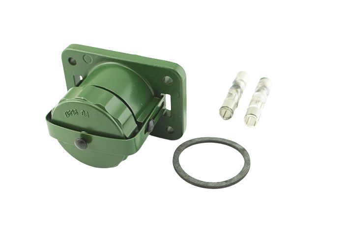 NATO-uttag, 2-poligt, 35 mm², grönt, skruvlock, 24 V – 1