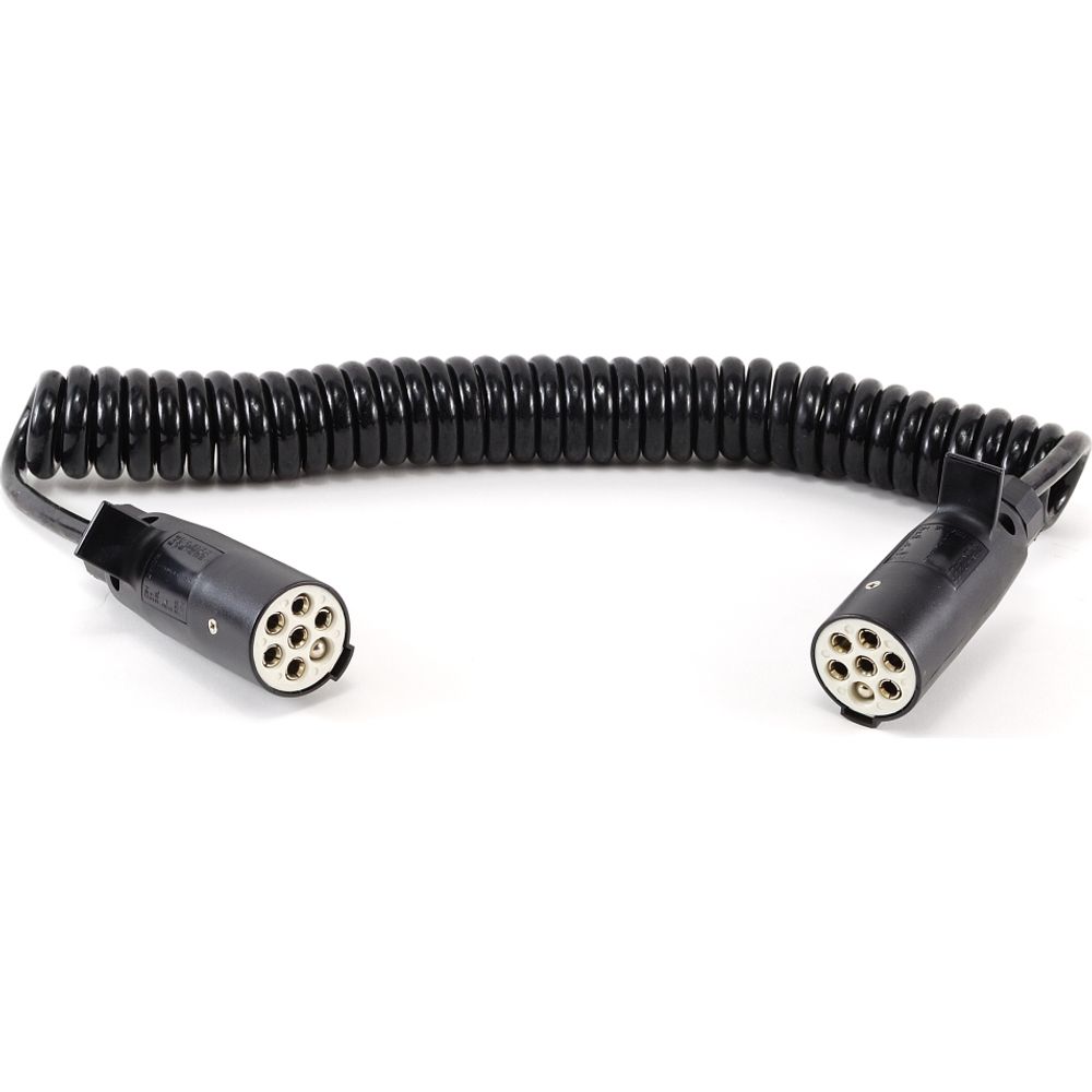 Spiralkabel 7P-S-4,5 m med plastkontakt